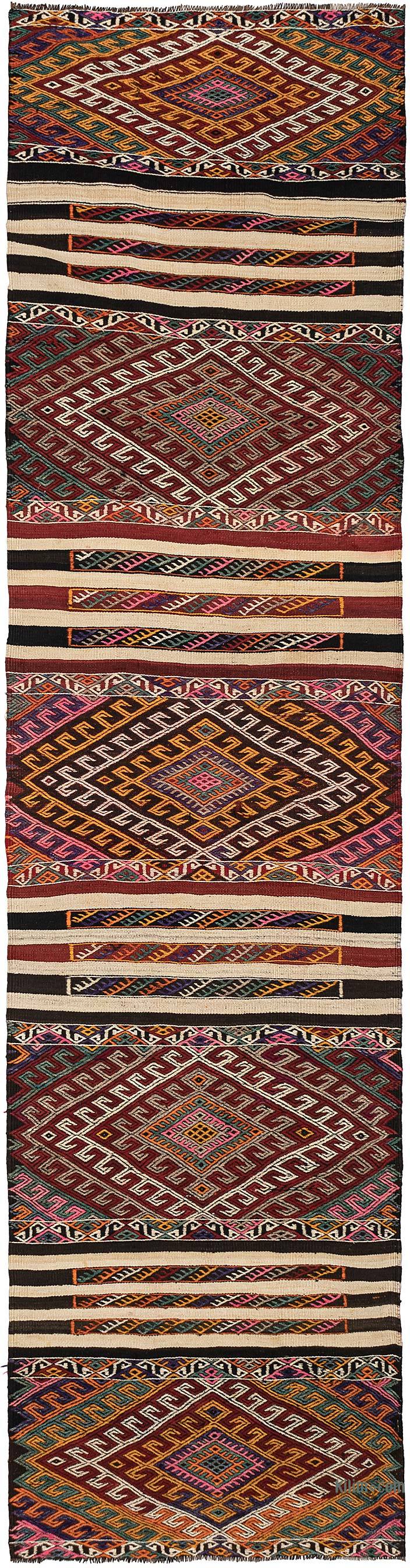 Vintage Kars Jijim Runner - 3' 3" x 12' 7" (39" x 151") - K0068315