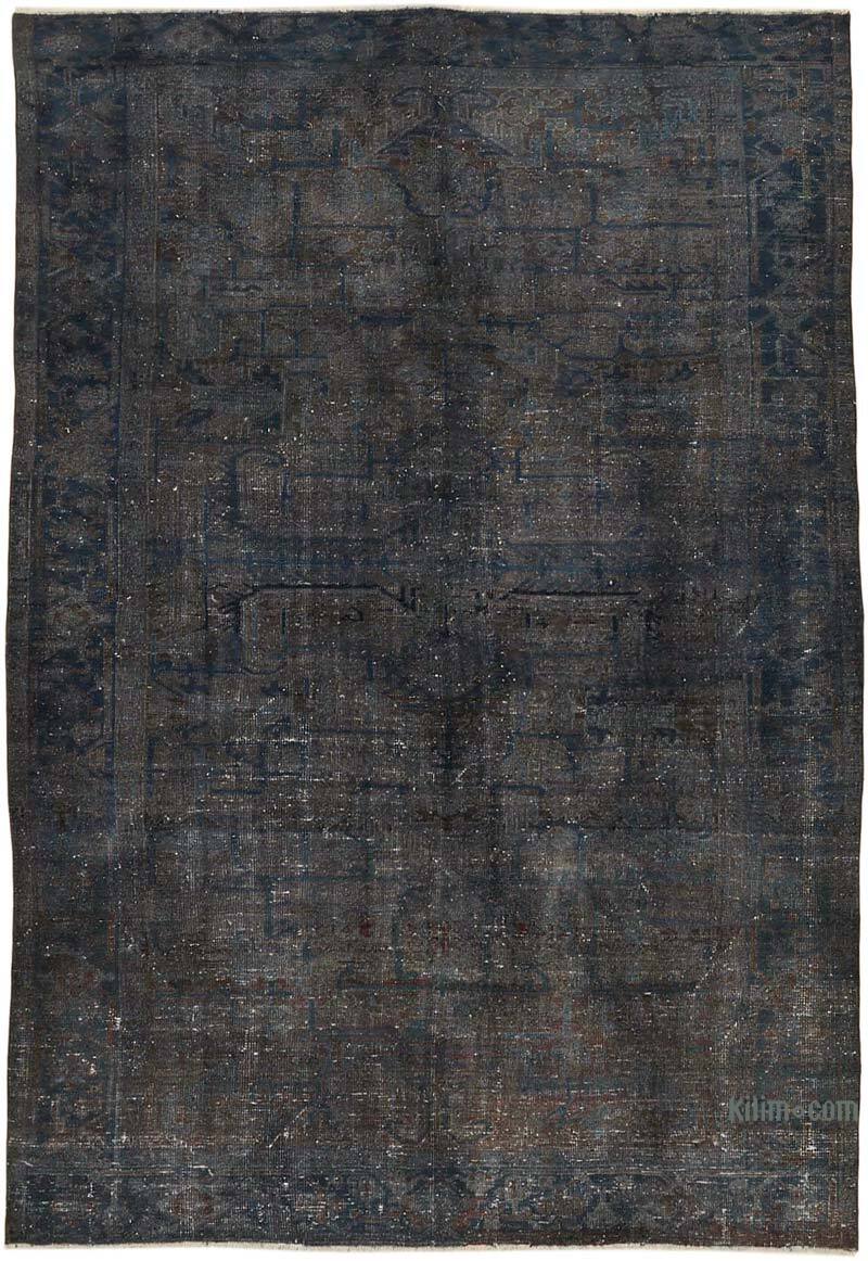 Overdyed Vintage Hand-knotted Oriental Rug - 7' 2" x 10' 4" (86" x 124") - K0068331