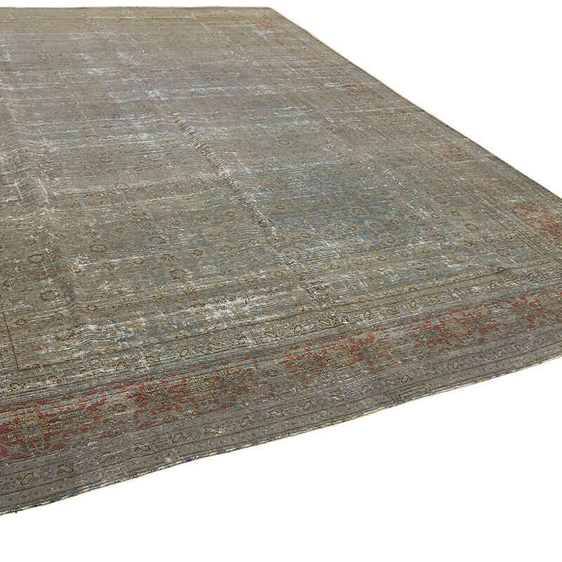 Alfombra Oriental Vintage Teñida a Mano Sobretintada - 294 cm x 384 cm - K0068367