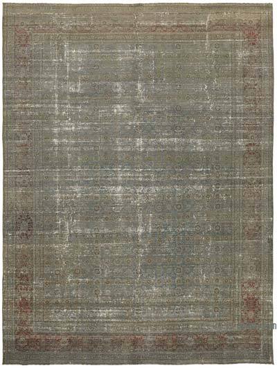 Overdyed Vintage El Dokuma Oryantal Halı - 294 cm x 384 cm