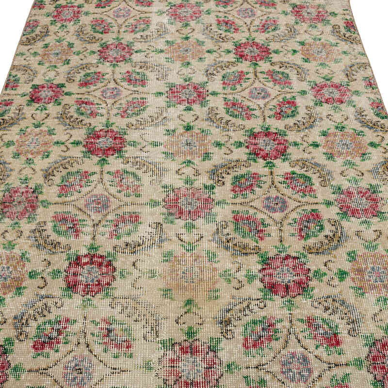 Alfombra Vintage Turca Anudada a Mano - 119 cm x 205 cm - K0068381