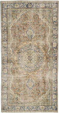 Vintage Turkish Hand-Knotted Rug - 3' 7" x 6' 9" (43" x 81")