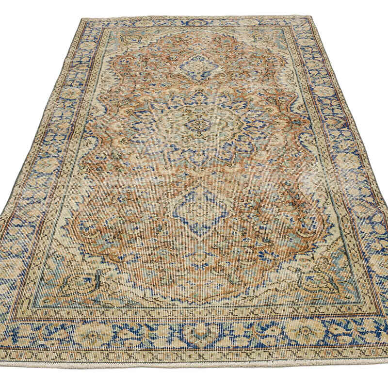 El Dokuma Vintage Halı - 108 cm x 207 cm - K0068383