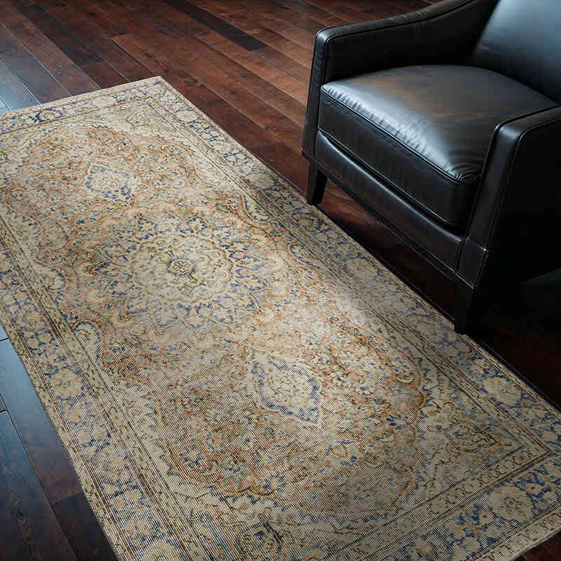 El Dokuma Vintage Halı - 108 cm x 207 cm - K0068383