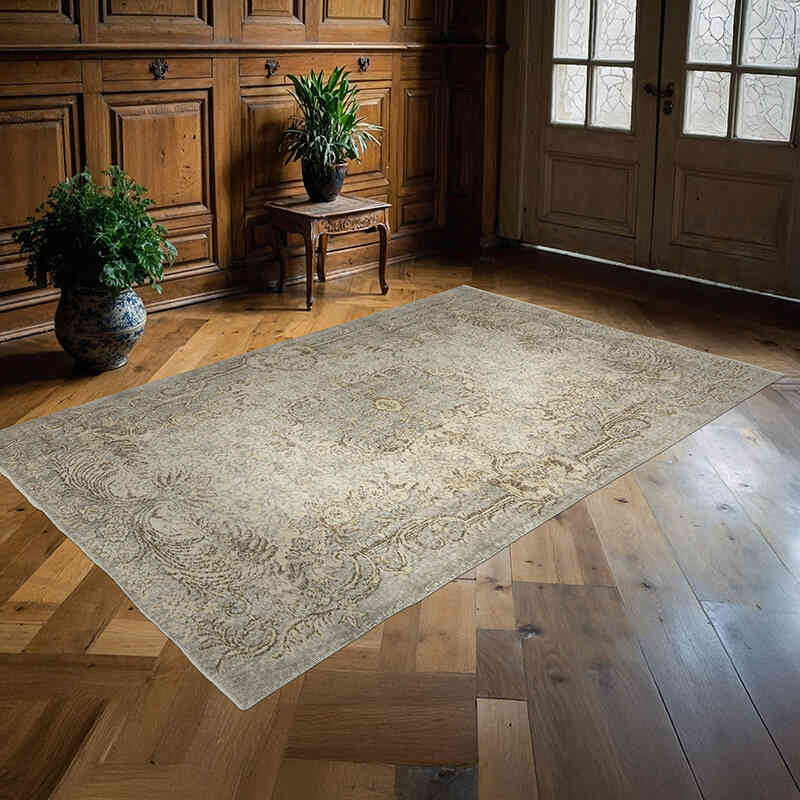 Vintage Turkish Hand-Knotted Rug - 5' 4" x 8' 5" (64" x 101") - K0068389