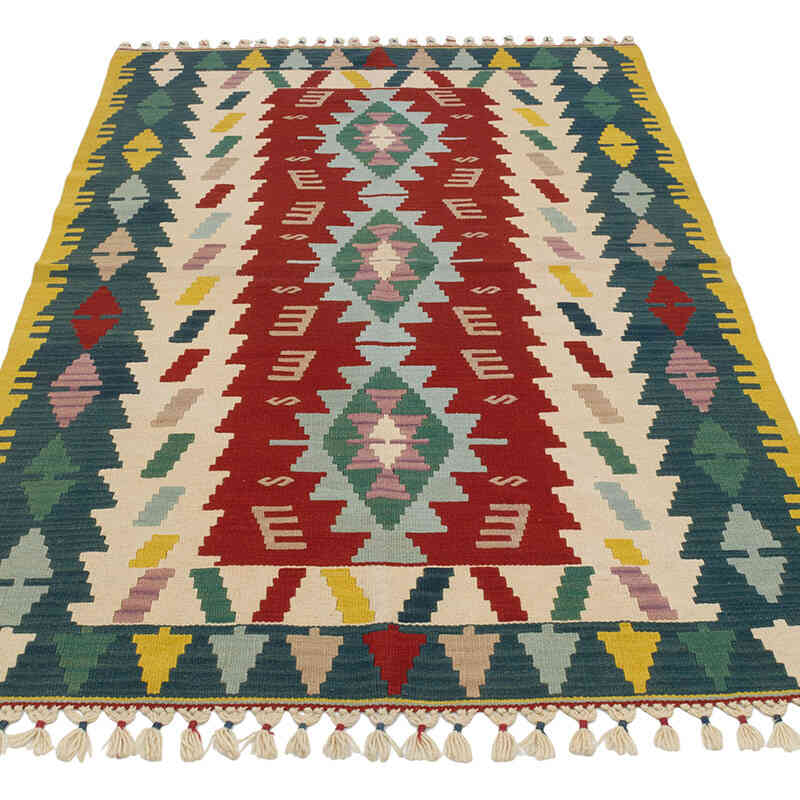 New Kayseri Kilim Rug - 3' 6" x 5' 11" (42" x 71") - K0068428
