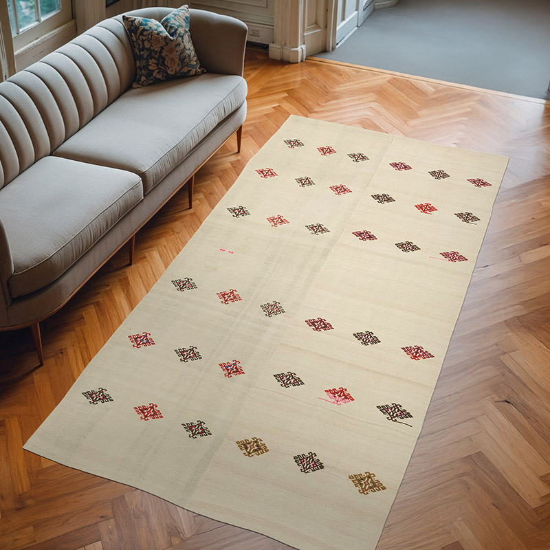 Alfombra Vintage Anatolian Kilim - 145 cm x 285 cm - K0068447