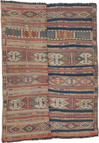 Antique Malatya Kilim Rug - 4' 5" x 6' 4" (53" x 76")