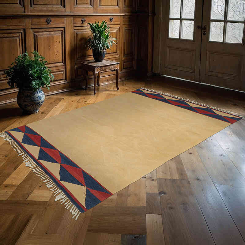 New Turkish Kilim Rug - 5' 3" x 7' 5" (63" x 89") - K0068451
