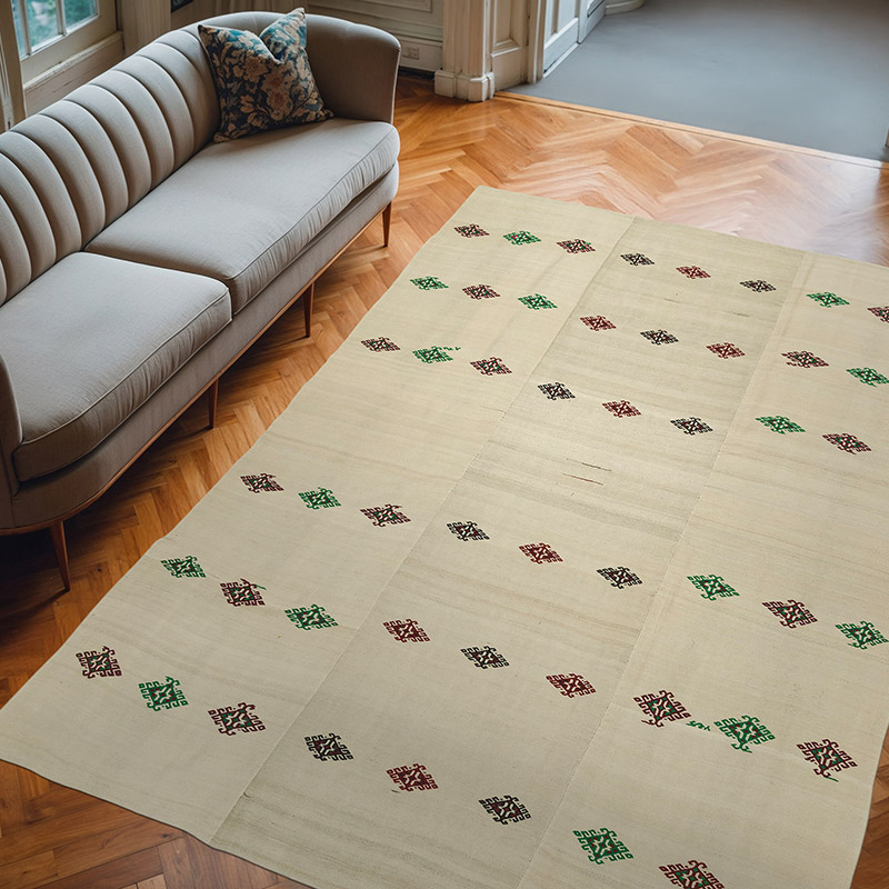 Alfombra Vintage Anatolian Kilim - 228 cm x 306 cm - K0068452