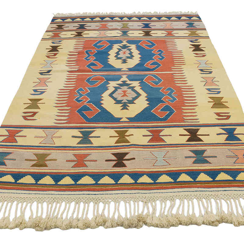 Vintage Turkish Kilim Rug - 4' 1" x 6' 5" (49" x 77") - K0068453