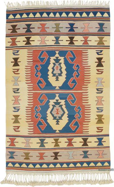 Vintage Turkish Kilim Rug - 4' 1" x 6' 5" (49" x 77")