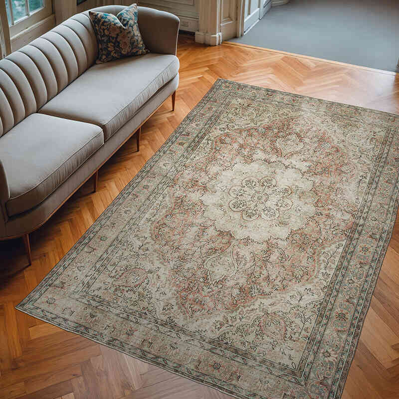 Vintage Turkish Hand-Knotted Rug - 6' 6" x 9' 10" (78" x 118") - K0068458