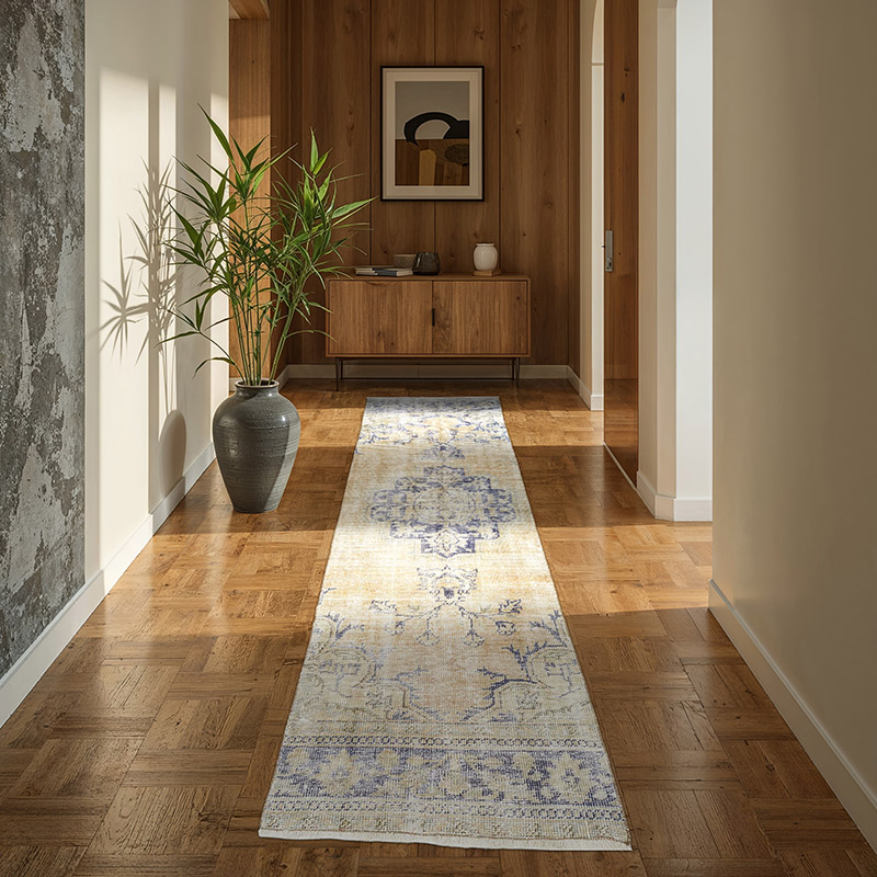 Alfombra Turca Vintage De Pasillo - 83 cm x 262 cm - K0068472
