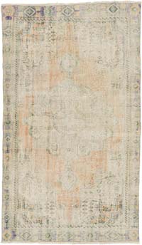 Vintage Turkish Hand-Knotted Rug - 5' 6" x 9' 1" (66" x 109")