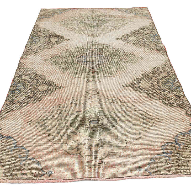 Alfombra Vintage Turca Anudada a Mano - 104 cm x 193 cm - K0068485