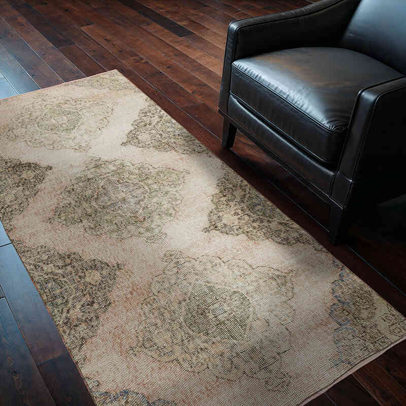 Alfombra Vintage Turca Anudada a Mano - 104 cm x 193 cm - K0068485