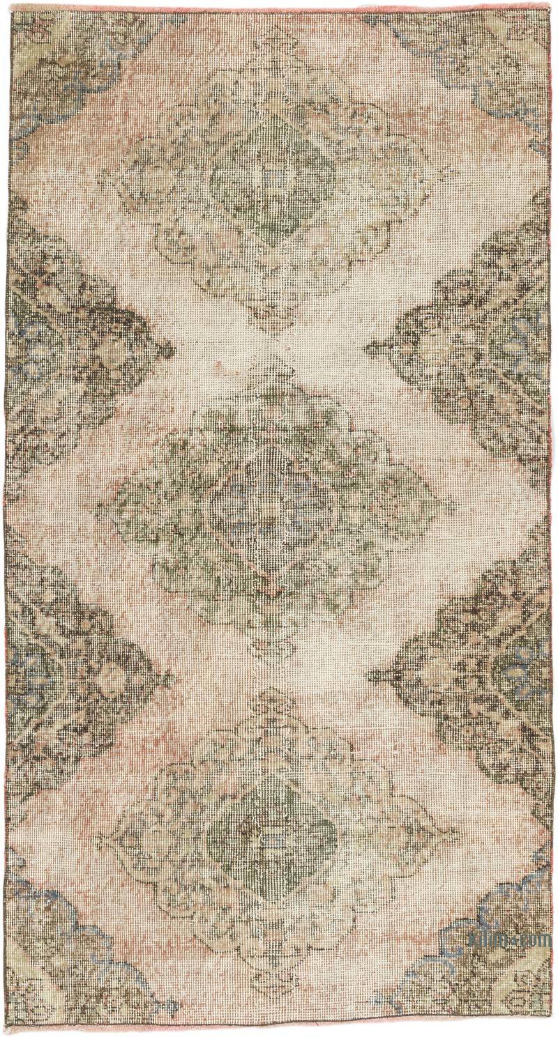 Alfombra Vintage Turca Anudada a Mano - 104 cm x 193 cm - K0068485