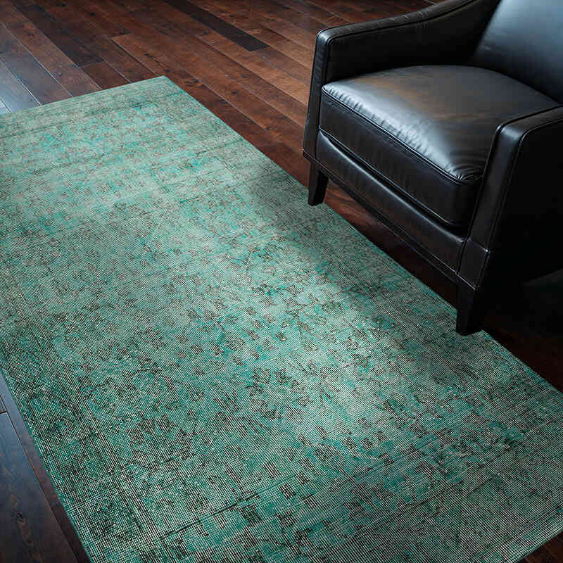 Over-dyed Vintage Hand-Knotted Turkish Rug - 3' 10" x 6' 10" (46" x 82") - K0068498