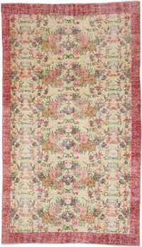 Vintage Turkish Hand-Knotted Rug - 5' 1" x 8' 10" (61" x 106")