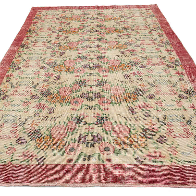 Alfombra Vintage Turca Anudada a Mano - 154 cm x 270 cm - K0068506