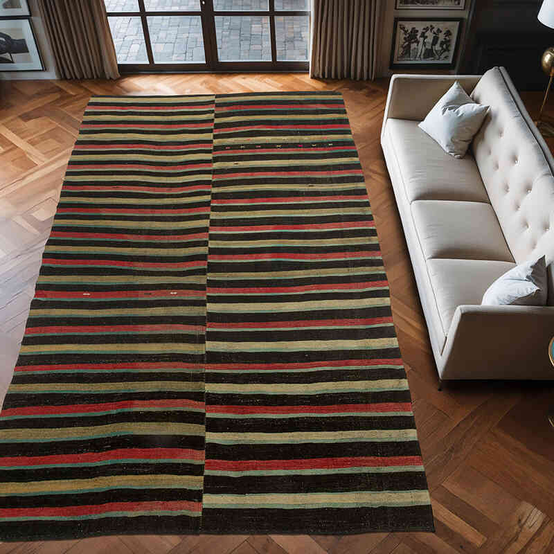 Alfombra Vintage Anatolian Kilim - 210 cm x 392 cm - K0068508