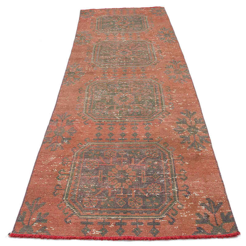 Vintage Turkish Hand-Knotted Runner - 2' 8" x 8' 10" (32" x 106") - K0068771
