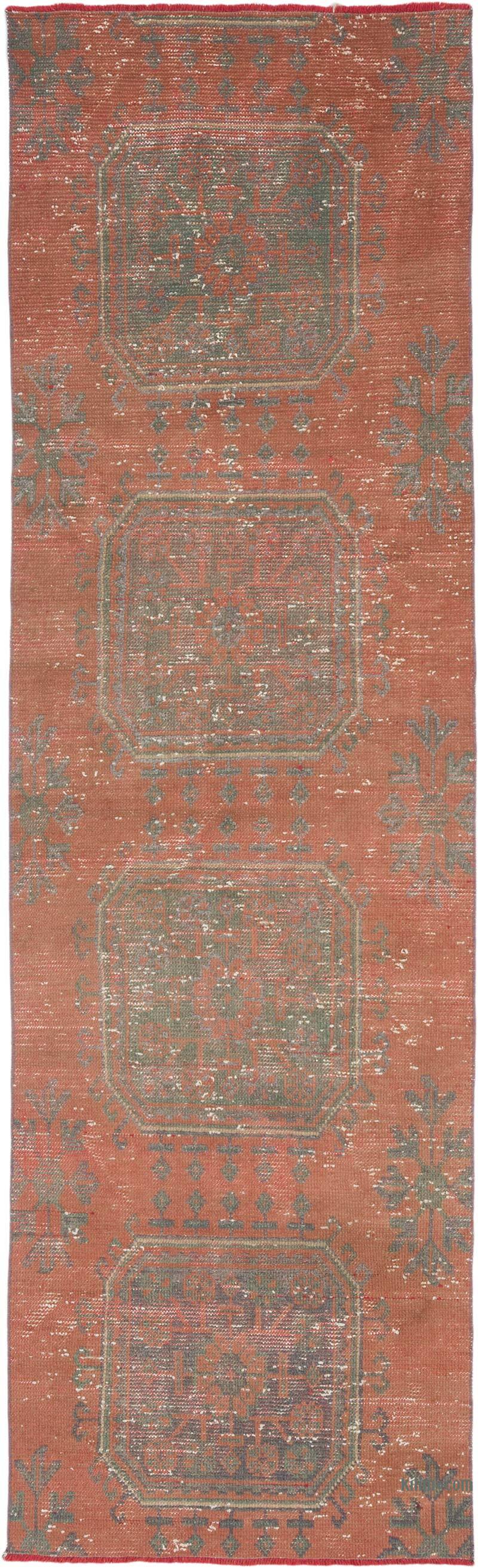 Vintage Turkish Hand-Knotted Runner - 2' 8" x 8' 10" (32" x 106") - K0068771