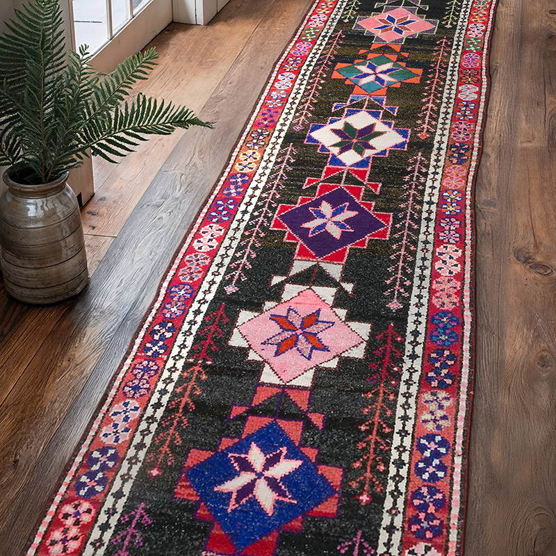Alfombra Vintage de pasillo - 77 cm x 337 cm - K0068798