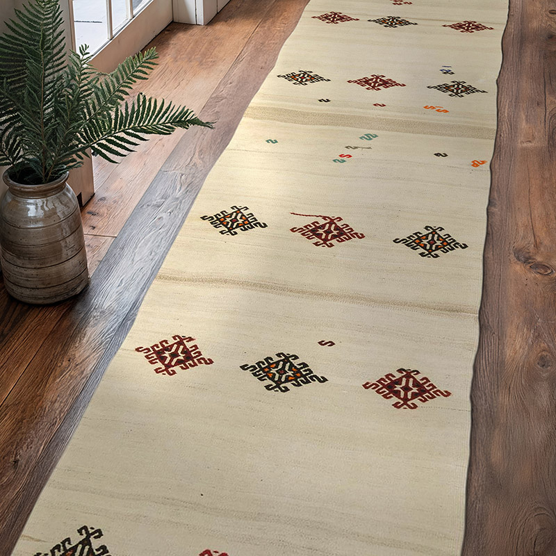 Corredor Vintage Anatolian Kilim - 77 cm x 337 cm - K0068806
