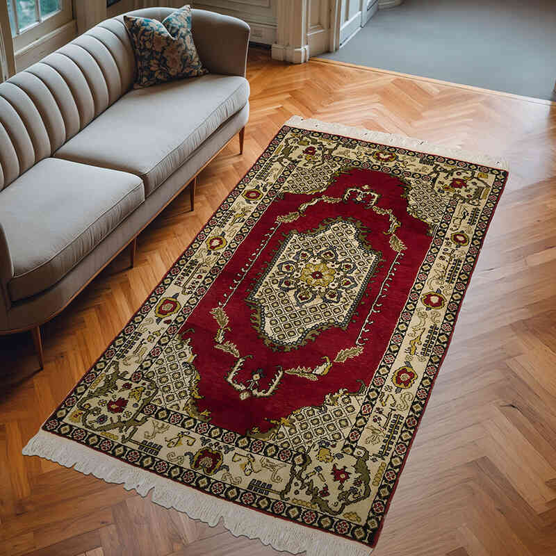 Alfombra Vintage Turca Anudada a Mano - 173 cm x 311 cm - K0068822