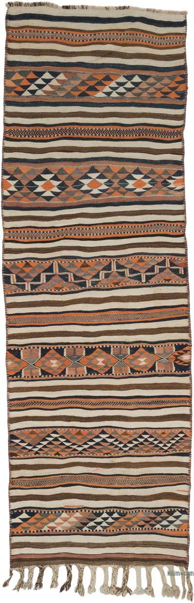 Vintage Herki Kilim Runner - 3' 7" x 11' 2" (43" x 134")
