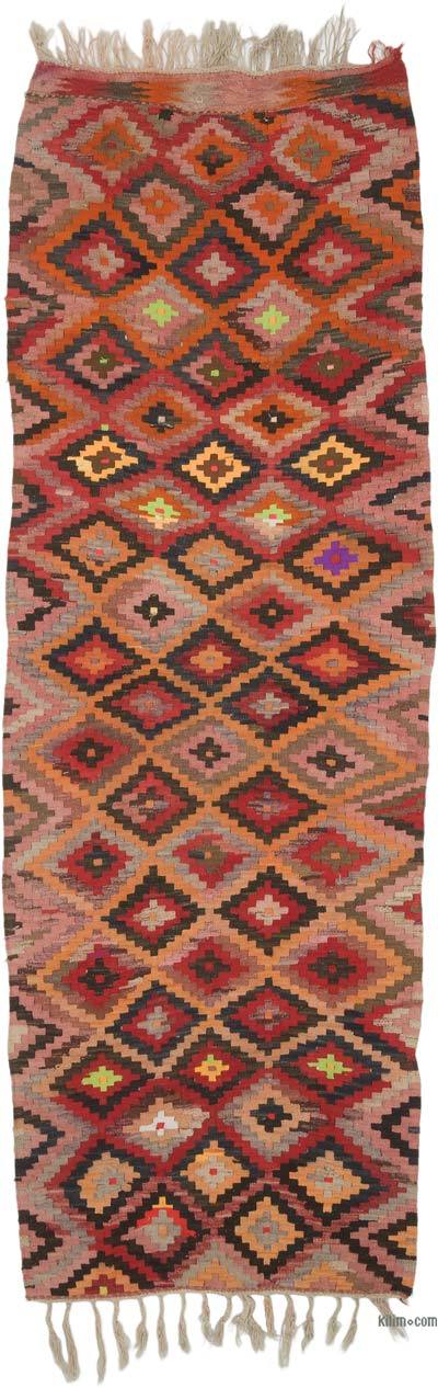 Vintage Tribal Kilim Runner - 3' 9" x 10' 10" (45" x 130")