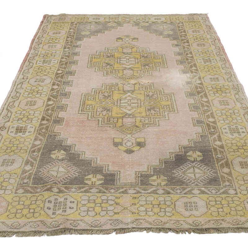 Alfombra Vintage Turca Anudada a Mano - 121 cm x 211 cm - K0068837