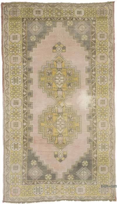 Alfombra Vintage Turca Anudada a Mano - 121 cm x 211 cm