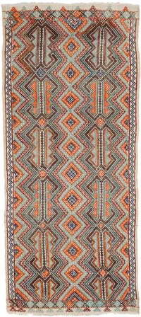 Vintage Konya Cicim Kilim - 138 cm x 302 cm