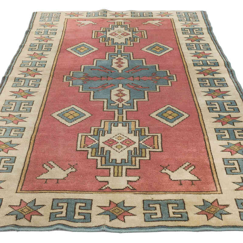 Vintage Turkish Hand-Knotted Rug - 4'  x 6' 4" (48" x 76") - K0068846