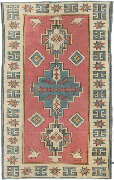 Alfombra Vintage Turca Anudada a Mano - 122 cm x 194 cm