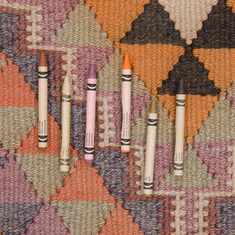 Vintage Tribal Kilim Runner - 3' 1" x 11' 7" (37" x 139") - K0068855