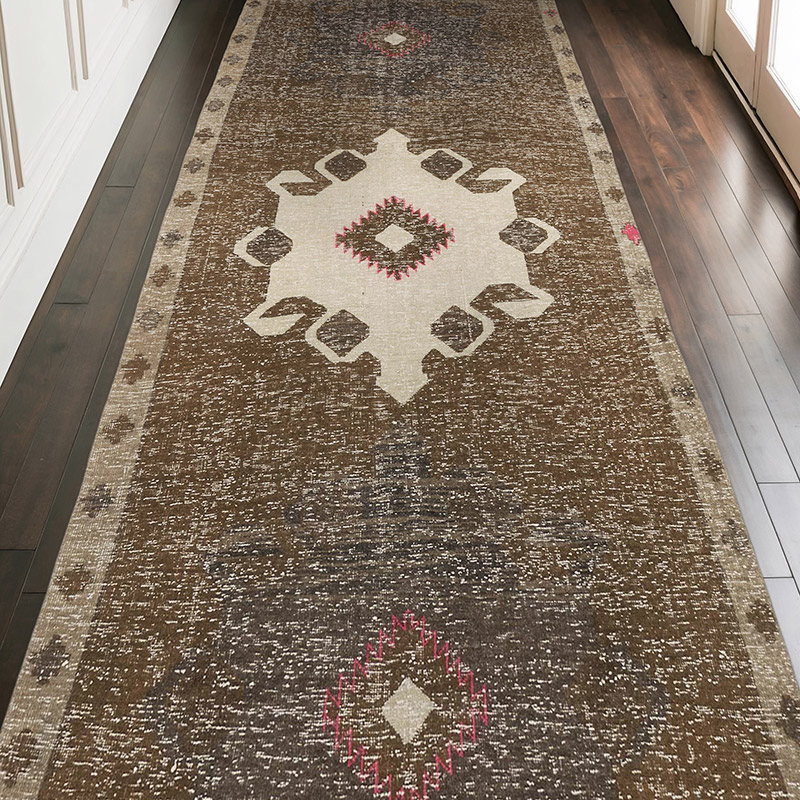 Vintage Turkish Hand-Knotted Rug - 4' 9" x 10' 9" (57" x 129") - K0068858