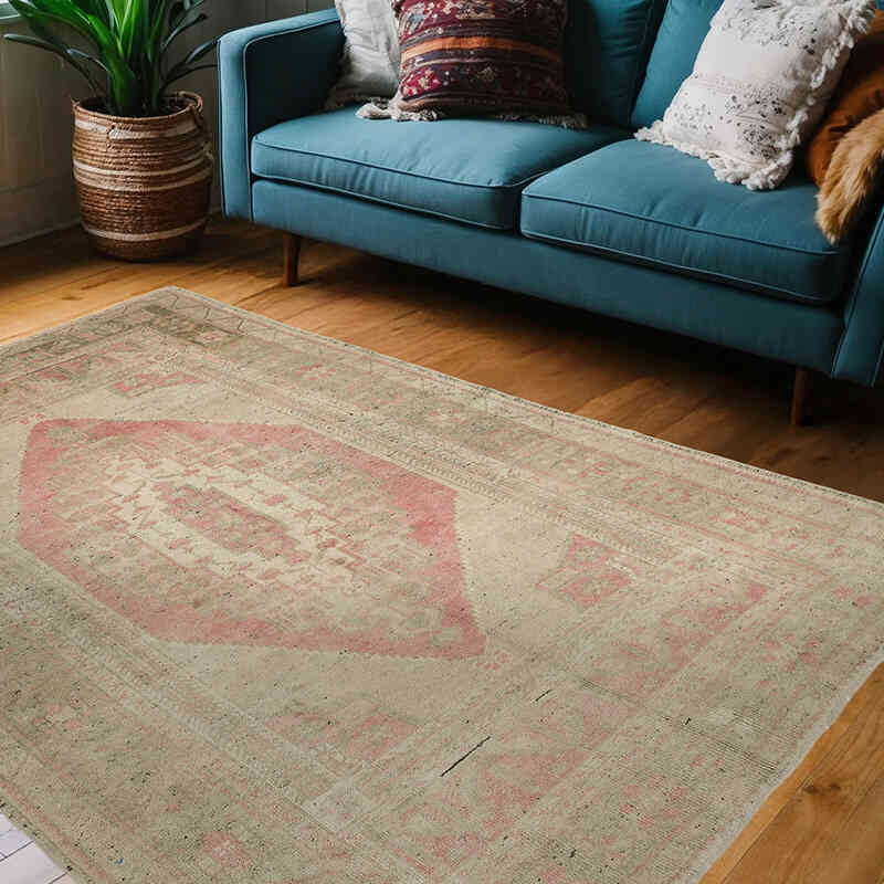 El Dokuma Vintage Halı - 162 cm x 217 cm - K0068859