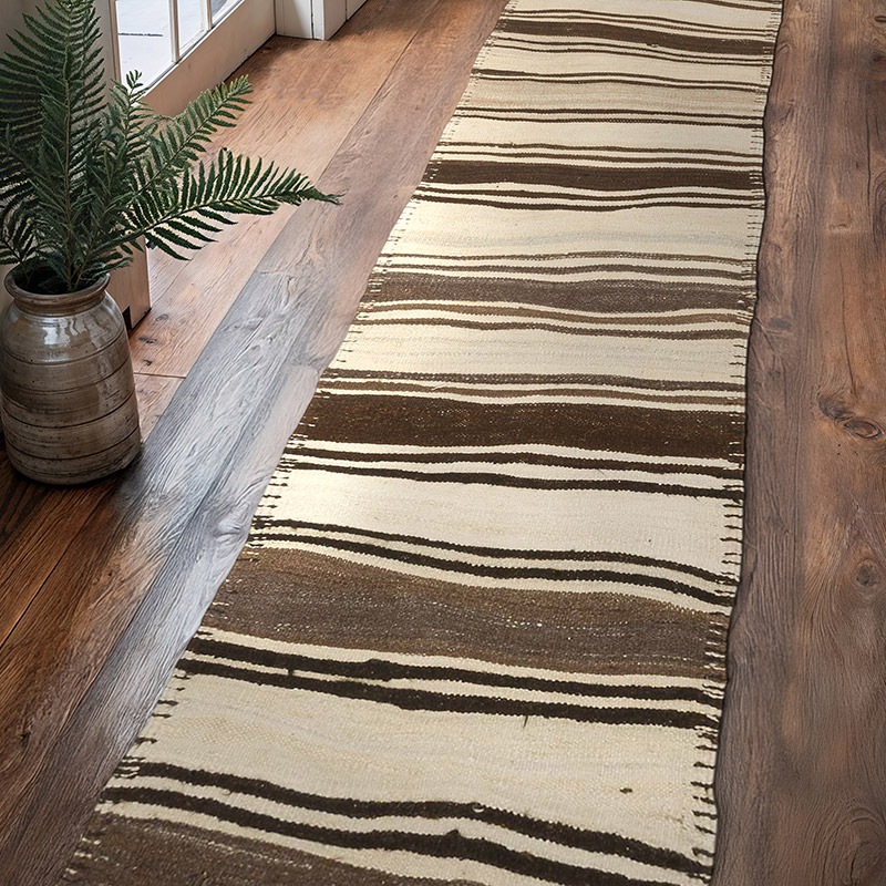 Vintage Turkish Kilim Runner - 2' 9" x 12' 7" (33" x 151") - K0068861