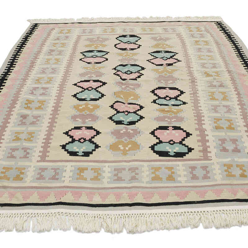 Alfombra Vintage Kilim Turca - 158 cm x 201 cm - K0068863