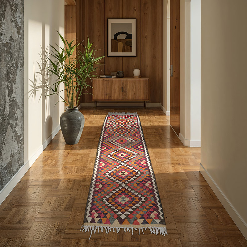 Vintage Anadolu Kilim Yolluk - 88 cm x 299 cm - K0068869