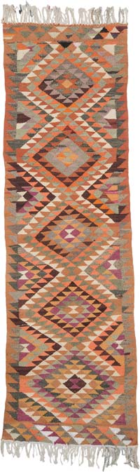 Alfombra Kilim Tribal Vintage - 94 cm x 293 cm