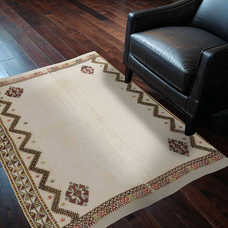 Vintage Konya Jijim - 4' 1" x 5'  (49" x 60") - K0068874