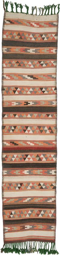 Alfombra Kilim Tribal Vintage - 85 cm x 352 cm