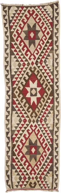 Alfombra Kilim Tribal Vintage - 100 cm x 318 cm