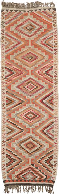 Alfombra Kilim Tribal Vintage - 99 cm x 309 cm