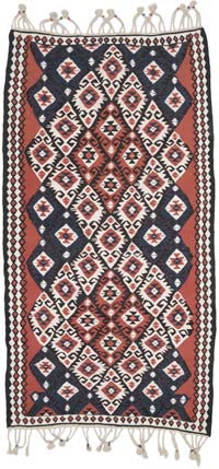 Vintage Van Kilim Rug - 4' 1" x 7' 9" (49" x 93")